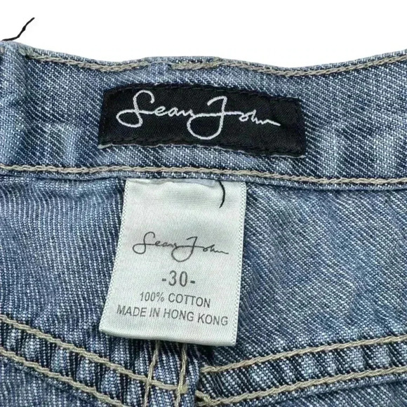 Vintage Sean John Jeans Mens Size 30 Blue Distressed Denim Relaxed - Picture 3 of 13
